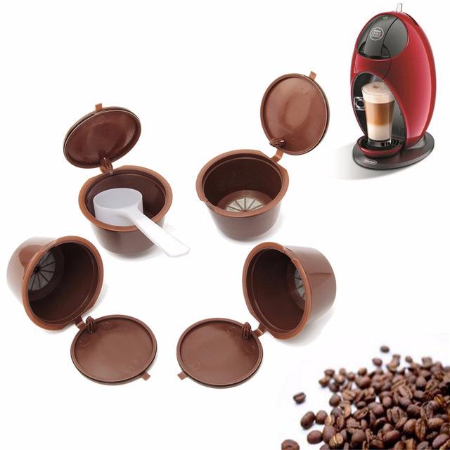 1Pc Coffee Reusable capsule cup coffee filter Refillable Nescafe Dolce Gusto