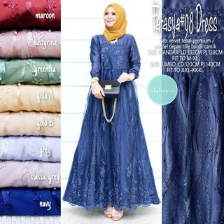 Condition DRESS - Old DRESS - Graduation DRESS - MUSLIMAH Party DRESS Earth ZOYA MAXY Latest - GAMIS TILLE Lace Party DRESS (3)