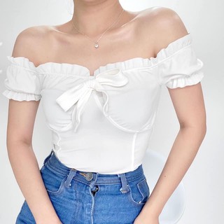Claire Ruffles Offshoulder tops 11169#