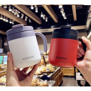 【COD】350ml & 500ml Stainless Steel Double Layer Vacuum Coffee Thermos Cup Portable Travel Mug With Lid (1)