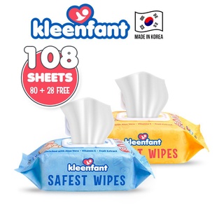 ☢ Kleenfant Baby Wipes 108 Sheets Collection wet wipes for baby babies wipe alcohol free baby produ