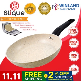 SLIQUE Forged Fry Pan Premium Multi Layer Non Stick Marble Coating Induction Base Frying Pan
