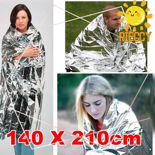 Portable Waterproof Emergency Space Rescue Thermal Mylar Blanket 1.3 x 2.1m Rieccy.ph