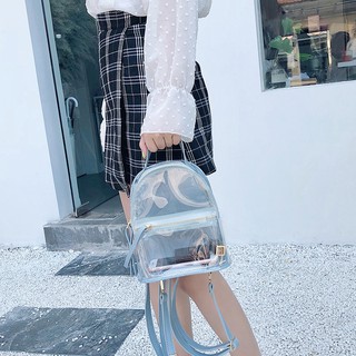 Mini Backpack Transparent College Shoulder Satchel Scho