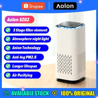 Aolon air purifier CZ02 Mini O-zone Generator Deodorizer Air Purifier USB Rechargeable fridge Purifier Portable air Space Clear Odor For Office Car Room pk Cherry ion air purifier removes PM2.5, strongly adsorbs and decomposes formaldehyde, phenol, smoke