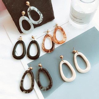 Acrylic Stud Earring Circle Ear Clip Women Earrings Jewelry