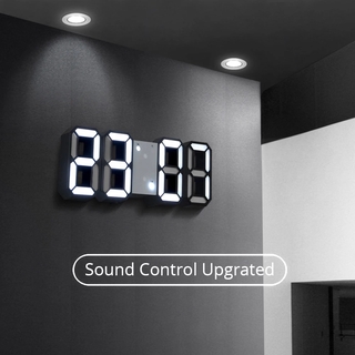 Anpro 3D Large LED Digital Wall Clock Date Time Celsius Night Light Living Room Display Table Desktop Clocks Alarm Clock
