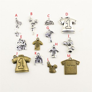 Sports Football Rugby Clothing Cheerleading Charm For Jewelry Making Accessories