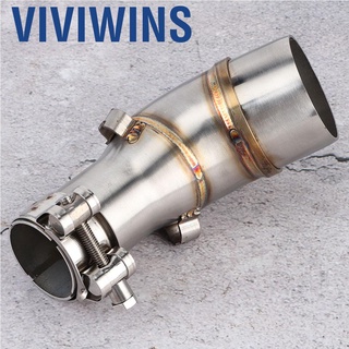 Viviwins Justgogo 51mm Universal Motorcycle Exhaust Pipe Slip On Exhaust Middle Link Pipe Adapter Co
