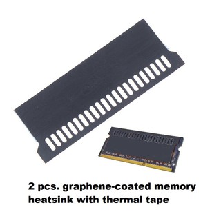 Graphene-Coated Copper Memory RAM Heatsink Kit, Copper Heat Sink, for Cooling Notebook Laptop 63mm x