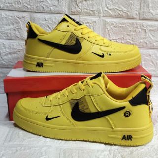 Air force 1 Low Cut skateboard Shoes For Women and men shoes wite yellow#288