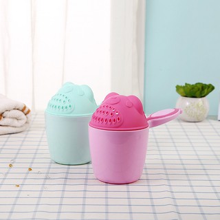 Cute Cartoon Bear Baby Shampoo Cup Shower Water Spoon Washing Hair Bathing Cup Kids Bath Tool (5)