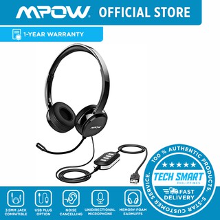 Mpow 071 USB Headset/ 3.5mm Computer Headset with Microphone Noise Cancelling, Lightweight PC Headse