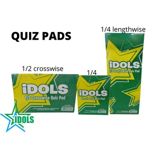 IDOLS 1/2 Lengthwise and 1/2 Crosswise pad paper per 5 PADS