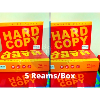 Hard Copy Bond Paper BOX - Copier Paper 70gsm/Substance 20 Short, Legal/Long, A4 - 5 Reams/Box (1)
