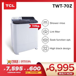 ✙TCL 7kg Twin Tub Washing Machine with Air Dryer -Wash Revo (TWT-70Z)