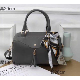 Korean Leather Handbag Doctor's Bag free twilly#3009-1 (7)