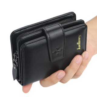 2021 New Business Men Wallets Zipper Card Holder High Quality Male Purse New PU Leather Vintage Coin