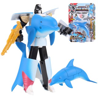 Children's Toy Transformer Robot Shark Ocean Anime Figurine Gift for Christmas (3)