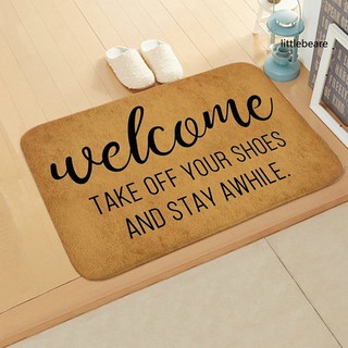 HCM_Welcome Sweet Home Letter Non-slip Water Absorption Door Mat Carpet Floor Decor (9)