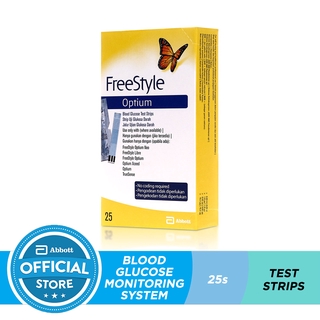 FreeStyle Blood Glucose Test Strips, Optium 25 CT