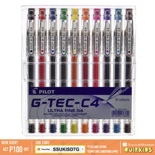 Pilot GTec 0.4 10 Color Signpen Gel Pen Ink C4 Set Gtech G-tec (1)