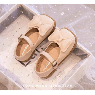 leather shoes girls shoes Girls' small shoes 2021 spring and autumn new wild children's princess shoes Yinglan fan soft baby single shoes