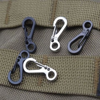 Aluminium Alloy Hang Buckle Quickdraw Keychain Mini Paracord Carabiner Camping EDC Survival Climbing SF Spring Backpack Clasps Paracord Tactical Clip Hooks Keychain 1Pcs (2)