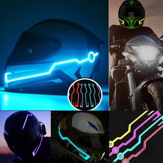 2 Pcs 3V Waterproof Helmet Motorcycle Light Riding Signal EL Strip Flashing LED Durable Kit Bar DIY Drop Shipping