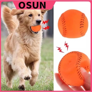Pet Training Ball Rubber Baseball Interactive Bite Chew Toys Cat Kitten Dog Puppy Products Play Squeaky Sound Elastic Soft Oral