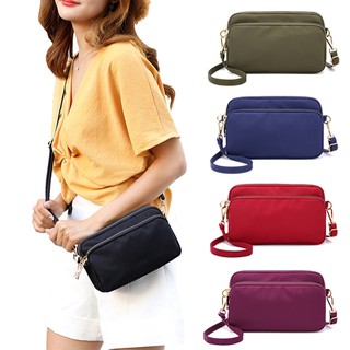 [Ready Stock]Women'S Multi-pocket Waterproof Nylon Sling Bag Shoulder Bag Mobile Phone Korean Style