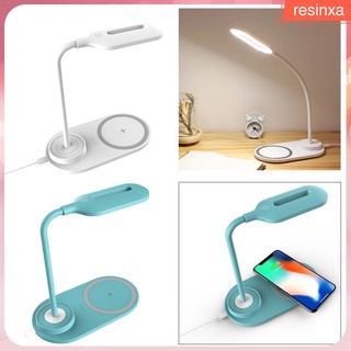 LED Desk Lamp with Qi Wireless Charger, Dimmable Table Lamp - Eye-Care Dimmable Touch Lamps, 3 Color Lighting Mode Brightness Adjustable