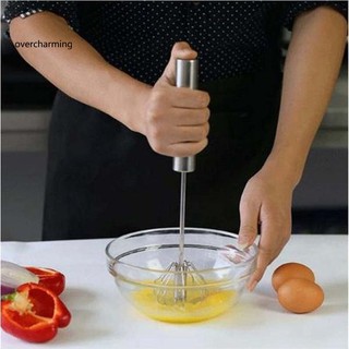Whisk Hand Mixer Stainless Semi-Automatic Egg Cream Cake Beater (6)