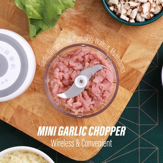 ●☋❂Wireless Garlic Chopper Electric Mini Food Processor Meat Grinder Garlic Ginger Vegetable