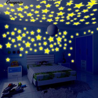 Glow In The Dark Ceiling Wall Stickers 3D