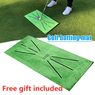【Free Gift】Golf Mat Golf Training Mat,Swing Detection Batting Mat, Golf Practice Mat, Golf Course Putting Practice Set Equipment Indoor and Outdoor,30x60cm