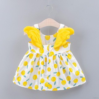 BOBORA Baby Girls Sleeveless Strap Dress With Wings Design Cotton Kids Toddler Sundress (7)