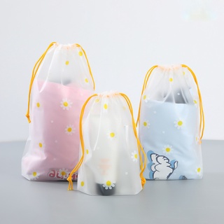 Daisy Drawstring Waterproof Storage Bag / Matte Packaging Storage Bag / Travel Comestic Pocket Bundle