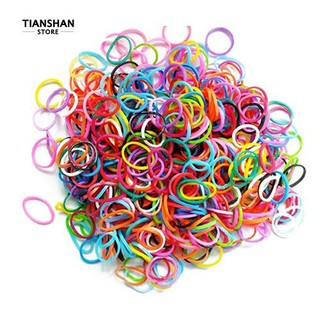 100 Pcs Mixed Color Rubber Bands Girls Pet Hair Grooming