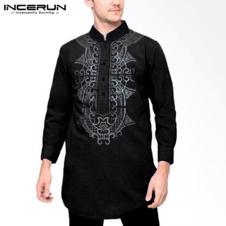 INCERUN Men Casual Ethnic Party Formal Long Sleeve