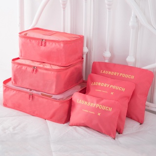 6pc Travel Storage Bag Set Bag Luggage Organizer Handbag Waterproof Underwear Socks Shoes Storage Ba