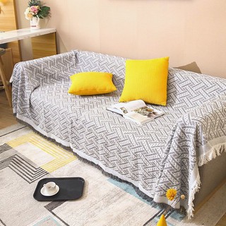 Sofa cover dust cover dirt resistant washable cover ins wind Nordic sofa towel cloth cover cloth universal full cover cover cushion dirt resistant skin friendly cotton woven rectangular sand release