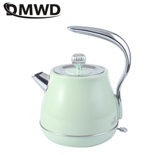 ۞DMWD 1500W 220V Retro 304 Stainless Steel Electric Kettle 1.5 L Portable Travel Water Boiler Coffee