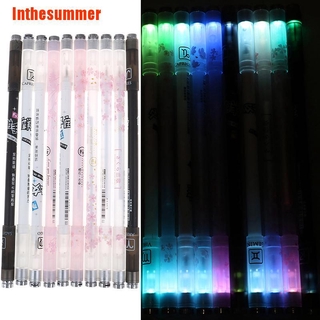 Inthesummer✹ Creative Flash Spinning Pen Rotating Gaming Gel Pens With Light For Student Toy