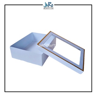 10x8x3 inches Rectangular Hard Box/Gift Box with Acetate and Gold Lining (3)