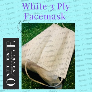 Premium LVTA Disposable 3Ply Facemask (White)
