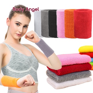 [Body Angel] Unisex Sports Sweat Wristband for Women Yoga Fitness Men's Tennis Strap Wrist Safety Su