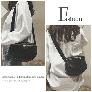 RM Solid Color Shoulder Messenger Handbags Women Leather Crossbody Chest Bags