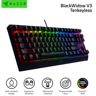 Razer Blackwidow V3 Tenkeyless Green Mechanical Switches Chroma RGB Gaming Keyboard