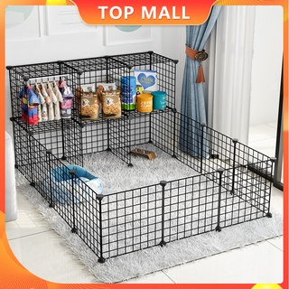 35cm*35cm Dog Cage Stackable DIY Pet Fence Cat Rabbit Fence Pet Cage Metal Kennel Extendable